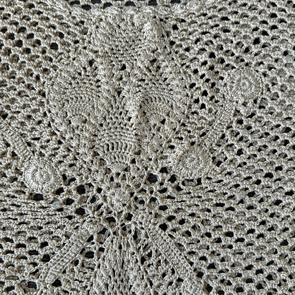 NWT Light Beige Crochet Top - Picture 2 of 5